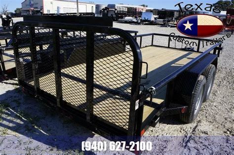 6x14 Utility Trailer For Sale New East Texas Trailers 77x14 Utility 7k Wgate Trailersusa