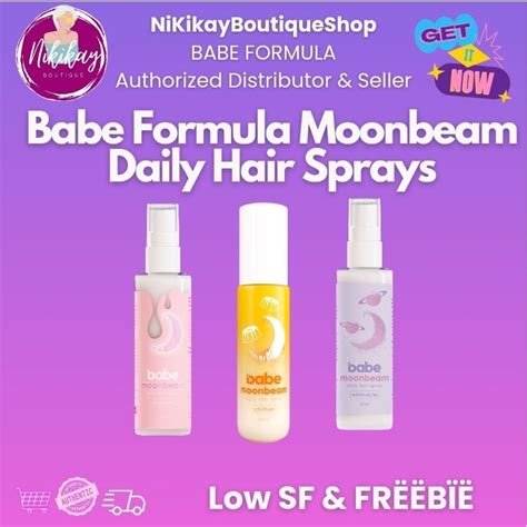 MOONBEAM BONBON WHIMSICLE CHIFFON HAIRSPRAY By Babe Formula Ml And Ml Shopee Philippines