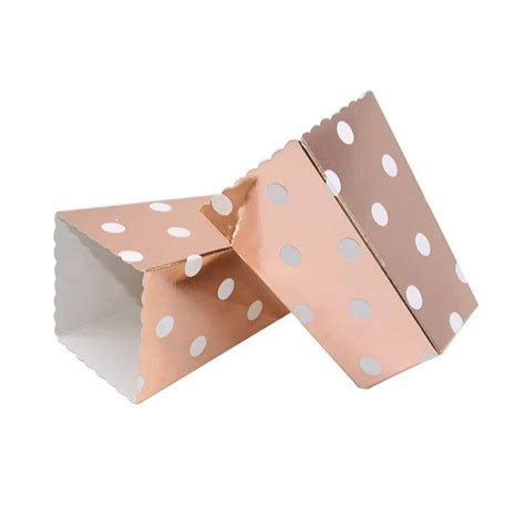 Bo Tes Pop Corn En Papier Pour F Te Sac Bonbons Pop Corn Or Rose