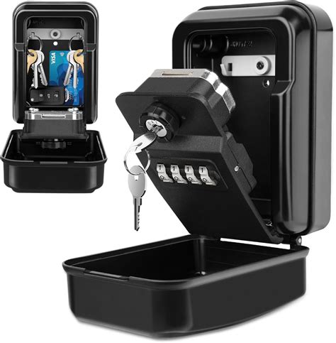 Amazon.com: TEUEN Key Lock Box for Outside with Keys, Resettable 4