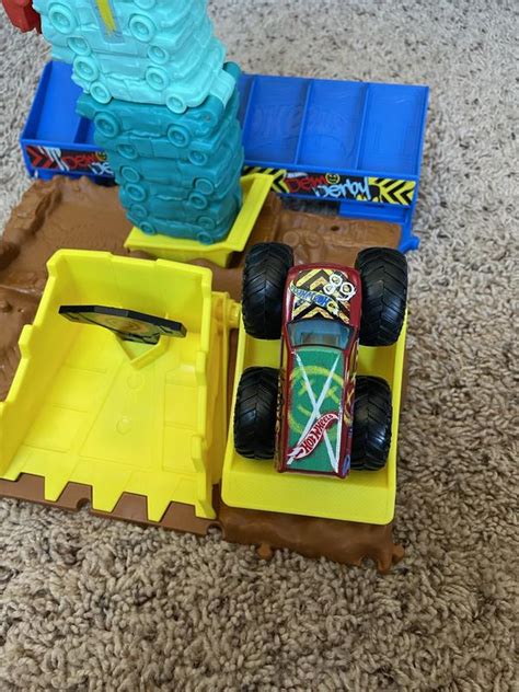 Hot Wheels Monster Trucks Arena Smashers Demo Derby Car Jump Challenge Macy S