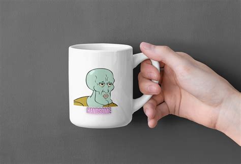 Squidward Handsome Mug Spongebob Mug Aesthetic Mug Funny Etsy