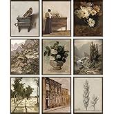 Amazon ANERZA 16 PCS Vintage Wall Art Decor Farmhouse Wall Prints