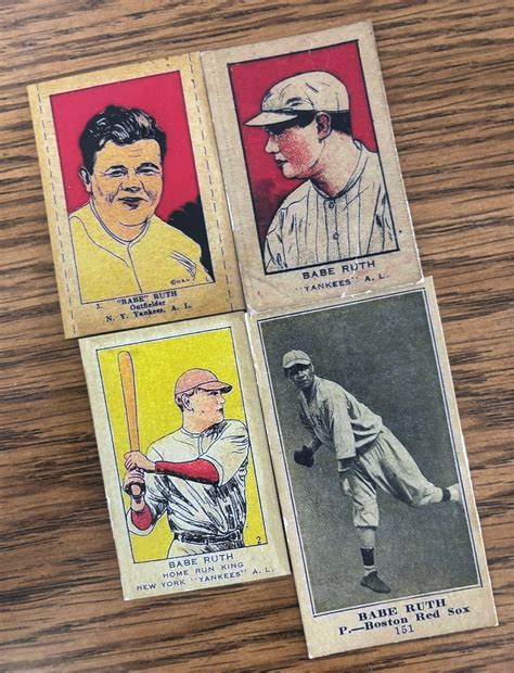 W Babe Ruth Strip Baseball Card Yankees Novelty