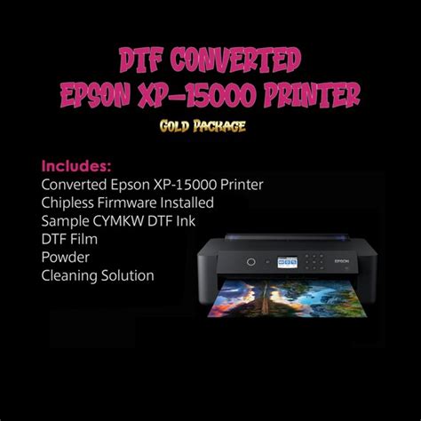 Gold Dtf Converted Epson Xp 15000 Printer Bundles Etsy Australia