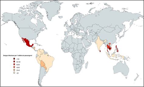 Selected Countries With The Highest Reported Number Of Dengue Cases In