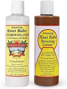 Amazon Maui Babe Before And After Browning Lotion Pack Before And After Sun Tan Made