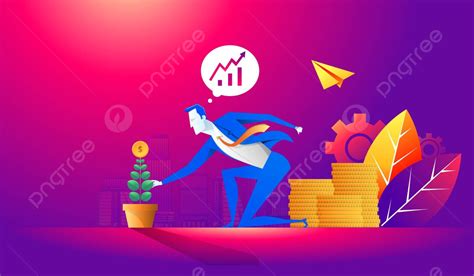 Growth Concept Planting Money Tree Stock Income People Vector Stock Income People Png And