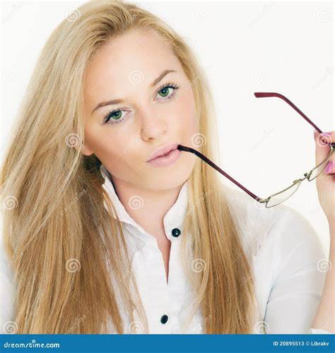 Belle Blonde Avec Des Glaces Image Stock Image Du Fille Magnifique