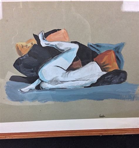Ludo Reclining Nude Woman 1950s Watercolor For Sale At Pamono