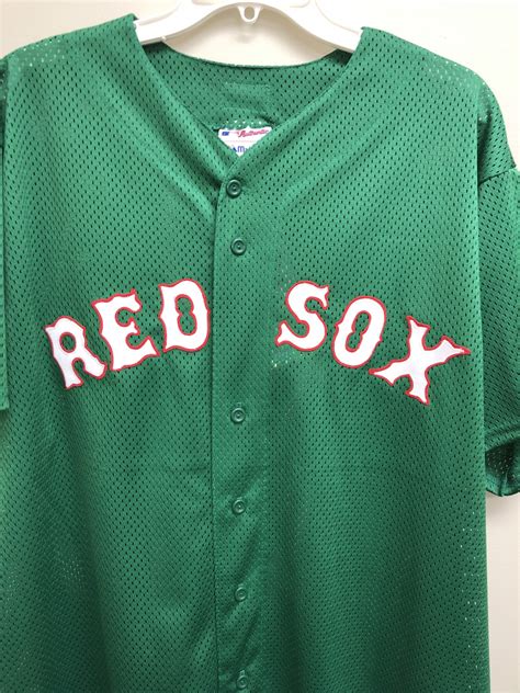 BOSTON RED SOX GREEN JERSEY (ADULT. XL) | Inventory | Denorabilia.com