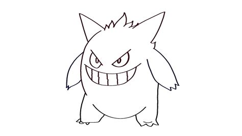 Dibujos Muy Fáciles Como Dibujar Pokemon Gengar Tutorial De Dibujo