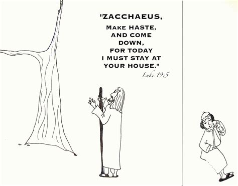 Zacchaeus Coloring Page Printable - Coloring Home