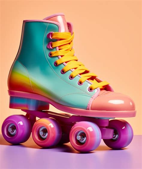 Premium Ai Image Colorful Roller Skate Ai Generated