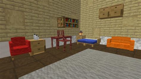 Furniture 3D Pack | 84 New Items! Mods Minecraft Bedrock