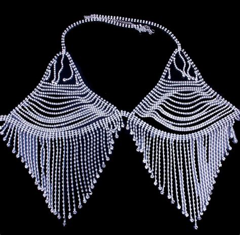 Luxury Crystal Lingerie Set Body Chain Harness For Women