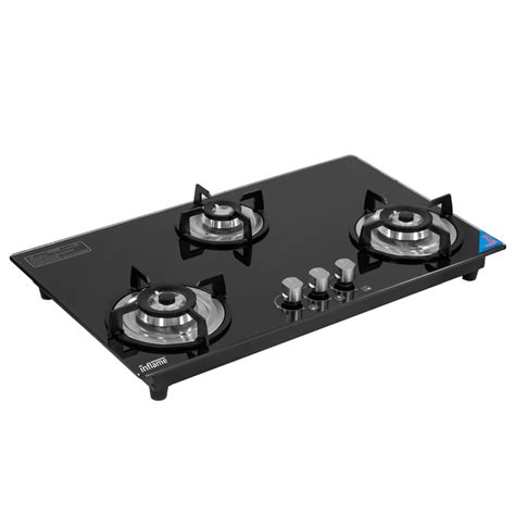 Alexis 75 Rdps 3burner Brass Built In Gas Hob Inflame