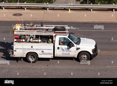 Plumber Pickup Truck In The United States Stock Photo Alamy