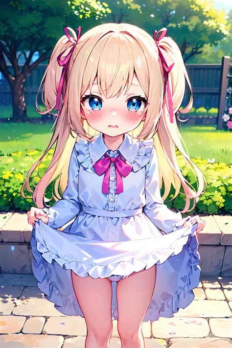 Blonde Girl Showing Panties Aipictors