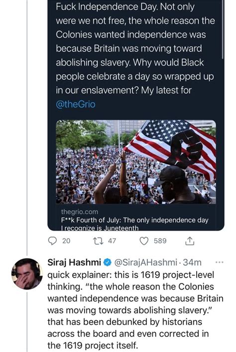 Fuck Independence Day Not Only Were We Not Free The Whole Reason The Colonies Wanted