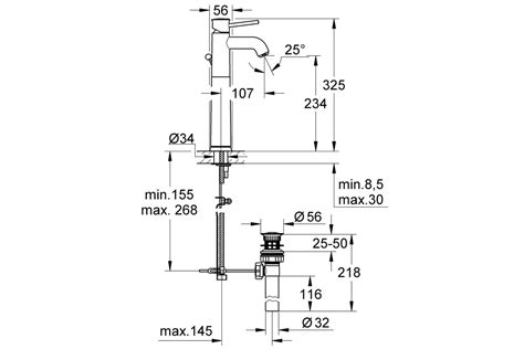 Смеситель для раковины GROHE BauClassic, XL-Size, хром (32868000 ...