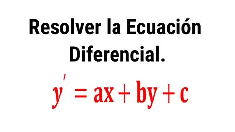 Ecuaciones Diferenciales Reducibles A Variables Separables Ejemplo