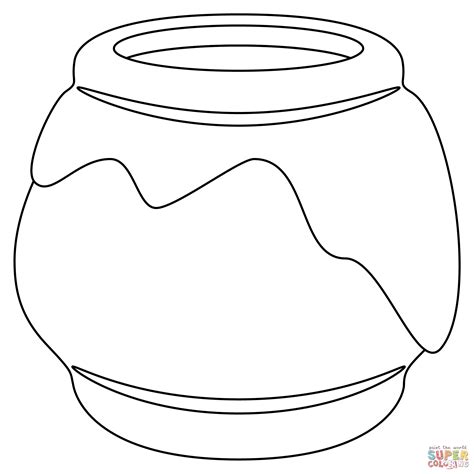 Winnie The Pooh Honey Pot Coloring Page Winnie The Pooh Honey Coloring