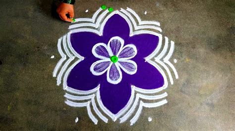 Navaratri Special Colour Kolam Puratasi Madham Kolam Saraswati Puja