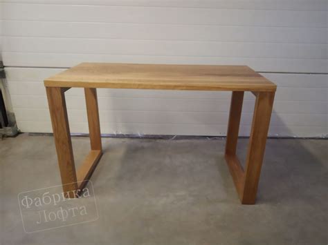 Стол компьютерный 600х1200 мм из массива дуба от Фабрики Лофта.