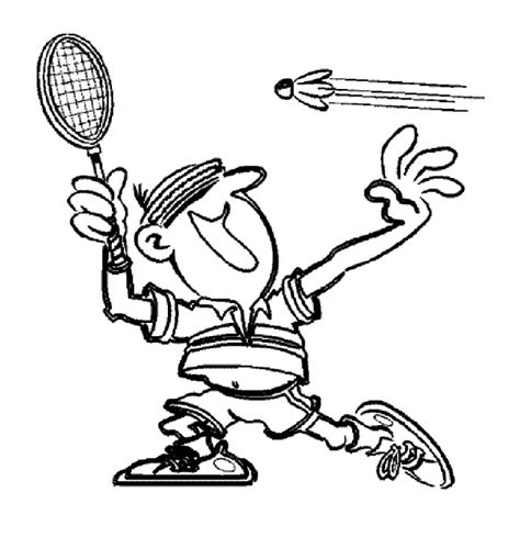 Coloriage Sport De Badminton Dessin Gratuit Imprimer