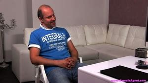 Steaming Hot Agent Teases Her Stud Client In Blue Shirt XXX Dessert