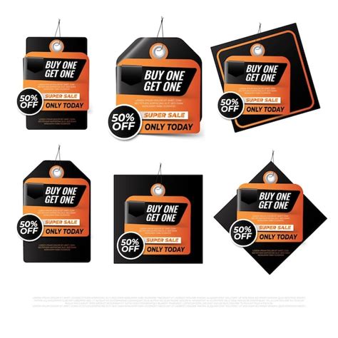 Premium Vector Set Of Flat Design Sale Stickers