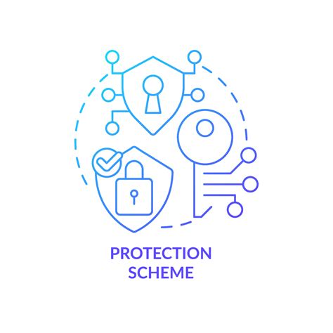 Data protection blue gradient concept icon. App safety. Personal