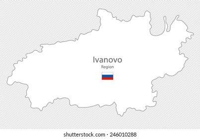 map ivanovo region russia stock vector royalty
