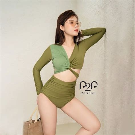 B I Tay D I Croptop C T D Y Qu N L Ng Cao Ph I M U Xanh P P Bikini Th Ng Hi U B I N