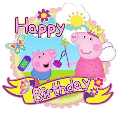 Topper Para Torta De Cumplea Os Peppa Pig Tu Fiesta A Un Click