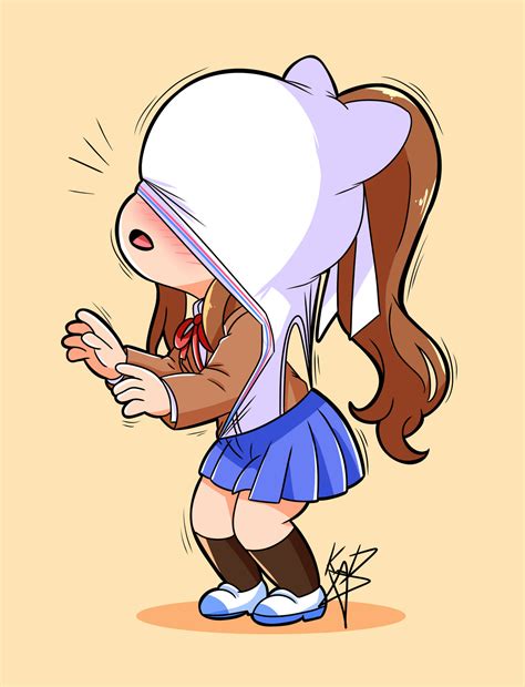 Monika Atomic Wedgie by KimPDraws on DeviantArt