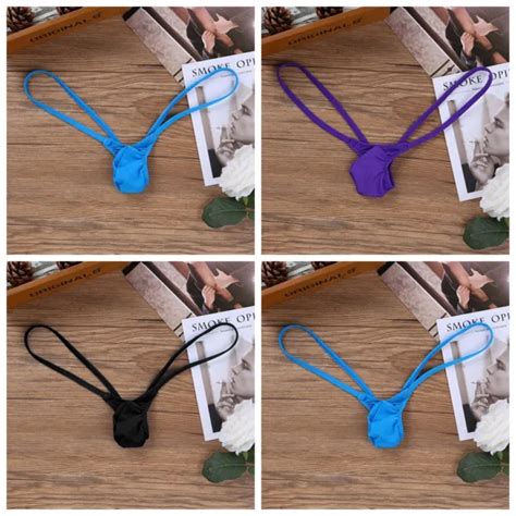 Uk Sexy Men Spandex Underwear G String Thong Bikini T Back Brief Swim Trunks Picclick Uk