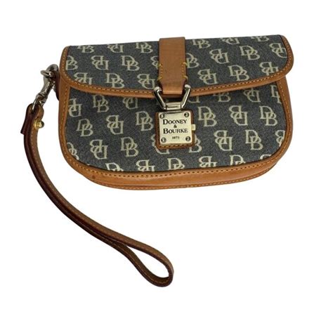 Dooney And Bourke Bags Y2k Dooney Bourke Denim Signature Monogram Tan