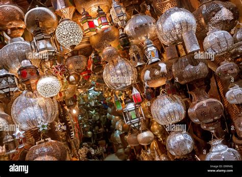Decorative Traditional Moroccan Lamps Stock Photo Alamy