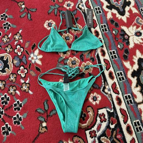 Triangl Sparkly Turquoise Bikini Depop