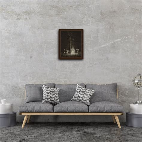 Printable Naked Witches Dancing Around The Fire In The Night Forest Photo