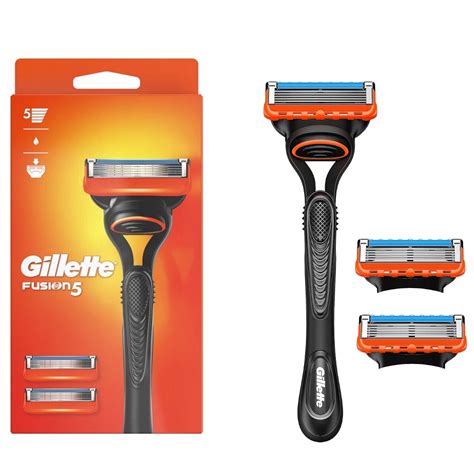 Gillette Fusion5 maszynka rączka 3x oryginalne wkłady ostrza nożyki