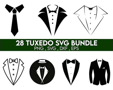 Tuxedo Svg Bundle Tuxedo Svg Tuxedo Png Bundle Tuxedo Etsy