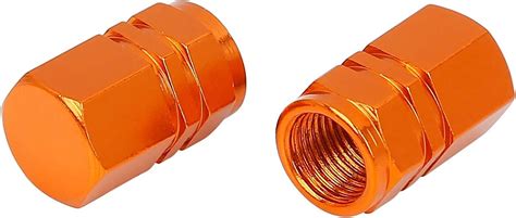 Omega Wheel Valve Covers Orange 4 Pcs