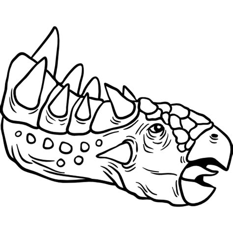 Euoplocephalus Hand Drawn Black Icon