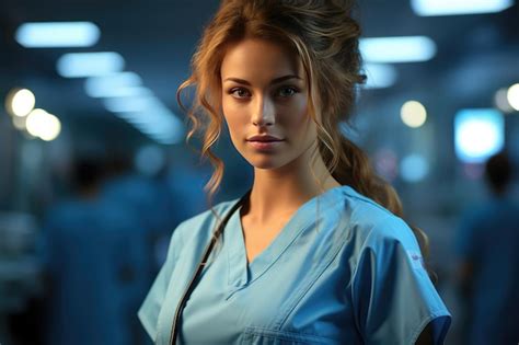 Premium Photo Young Beautiful Registered Nurse Future Doctor