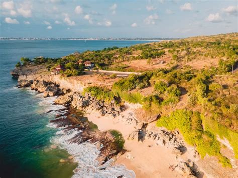 Aerial View of Secret Sandy Beach with Ocean and Rocks. Stock Photo ...