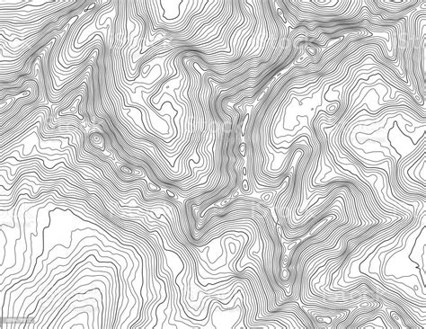 topographic map  mountainous terrain stock illustration