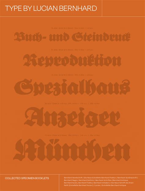 Type By Lucian Bernhard Collected Specimen Booklets Letterform Archive